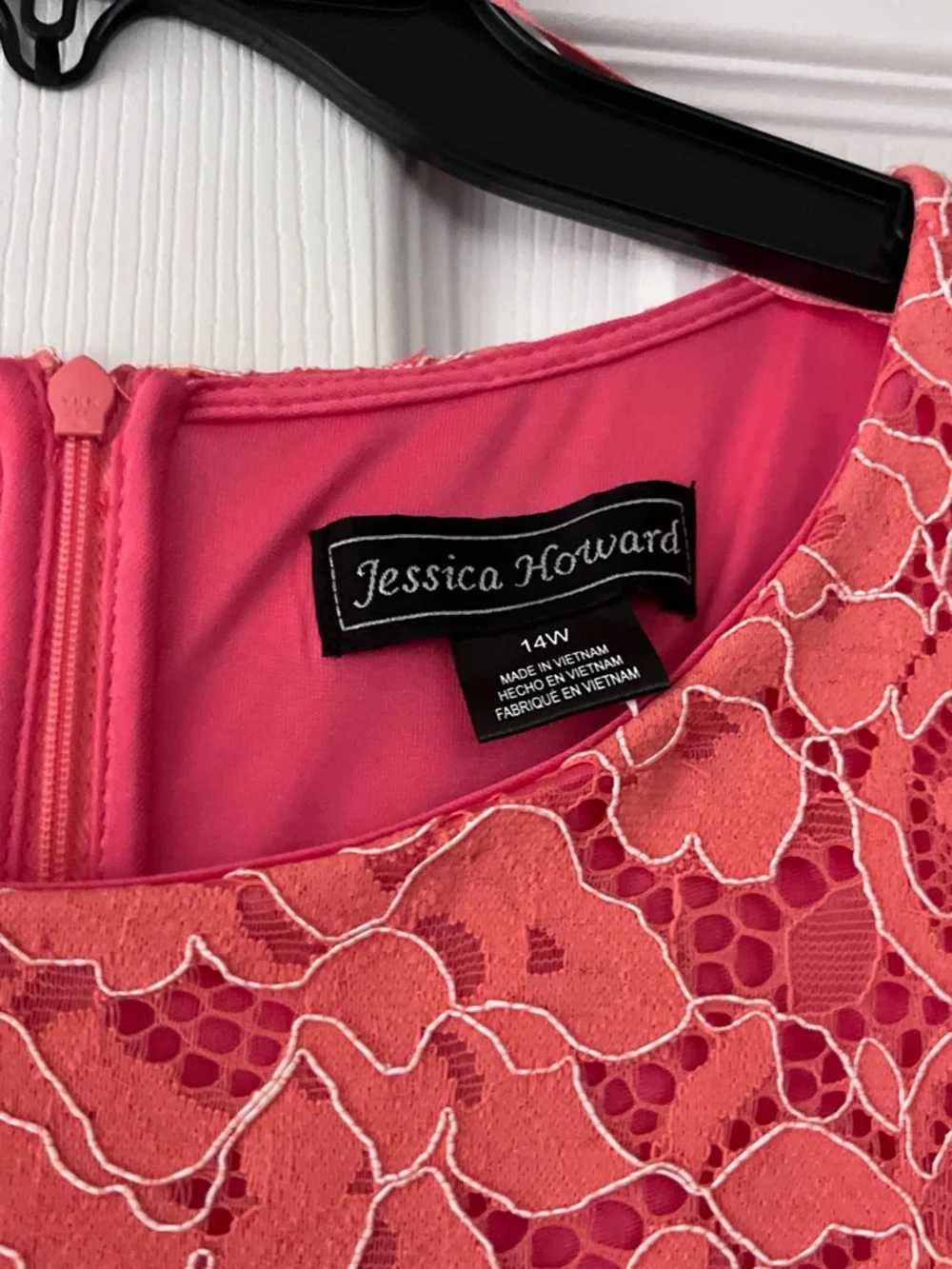 Jessica Howard coral  Lace Midi Dress - Picture 3 of 5